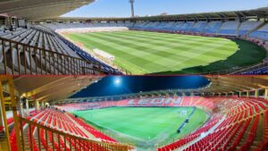 Mosaico en grada: Cómo cambia la percepción de un recinto con colorimetría 1 Antes Y Después Mosaico En Grada